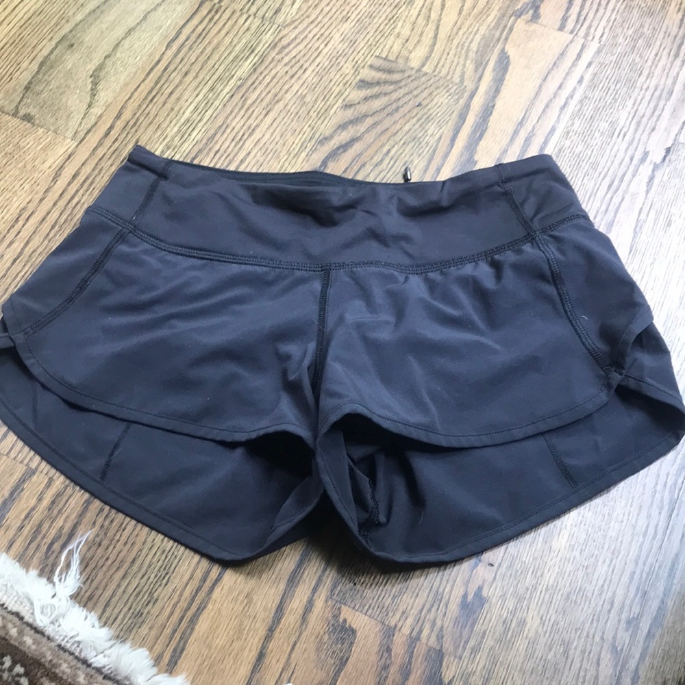 Lululemon black running shorts size 2